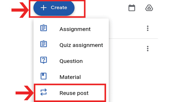 image title Copy an Assignment in Google Classroom step 4
