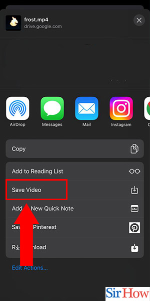 Image title Download a Google Drive Video to iPhone Step 4