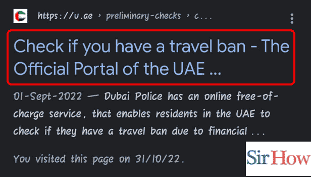 Image Titled lift travel ban in UAE Step 1
