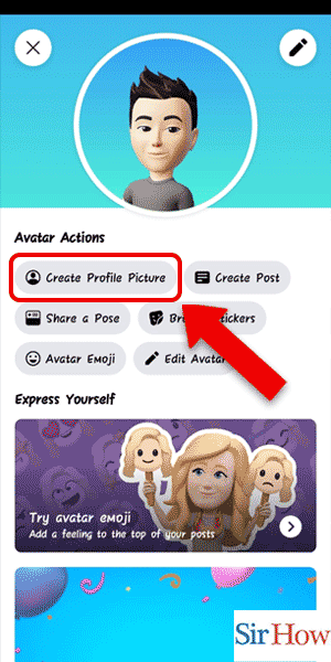 Image Titled Make Avatar as a Profile Picture on Facebook App Step 4