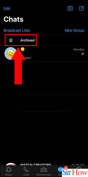 Image title Unarchive Whatsapp Chat on iPhone Step 2