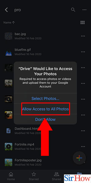 Image title Upload Photos to Google Drive from iPhone Step 5