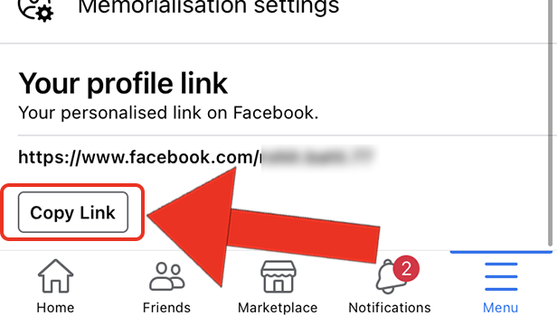 Image titled Find Your Facebook URL on iPhone Step 5