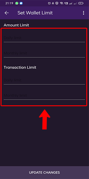 change transaction limit in phonepe step 9