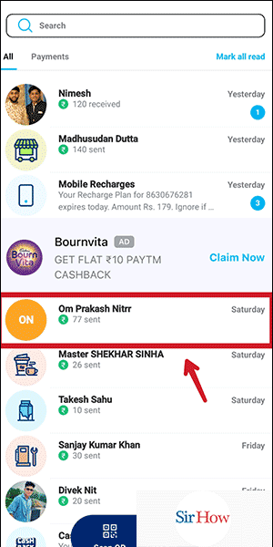 Image Titled Chat in Paytm Step 3
