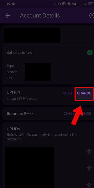 how to change upi pin in phonepe step 4