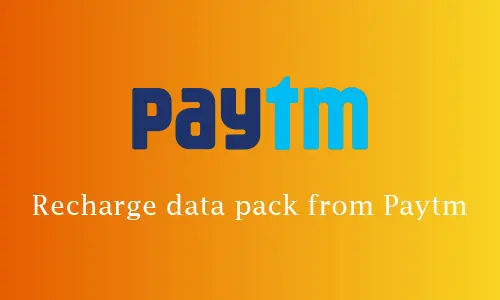 How to Recharge Data Pack from Paytm