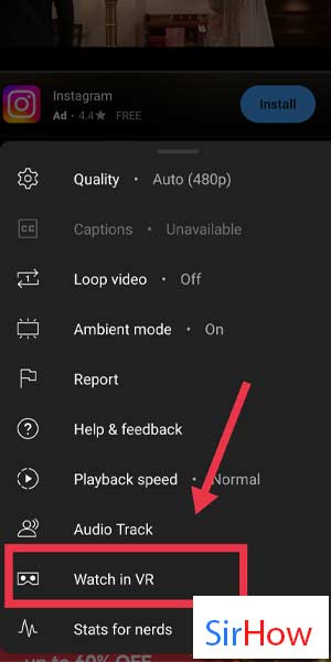 Image title Turn off 360 on YouTube step 4