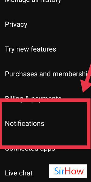 image title Turn off all notifications from YouTube Step 4