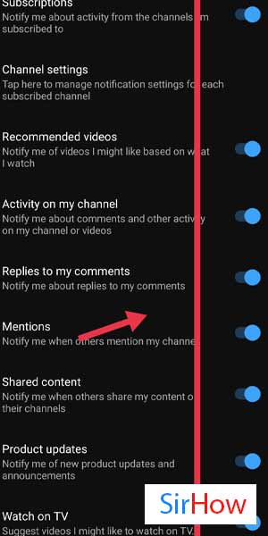 image title Turn off all notifications from YouTube Step 5