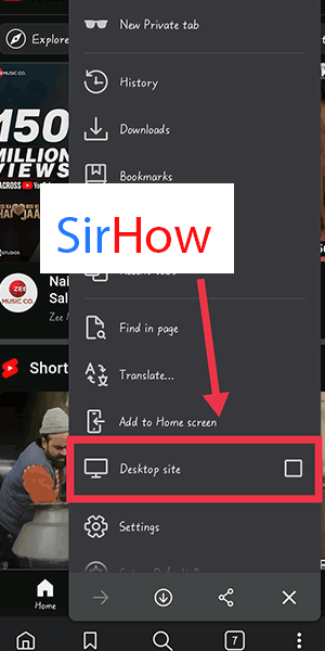 Image title turn off desktop mode on YouTube android step 4