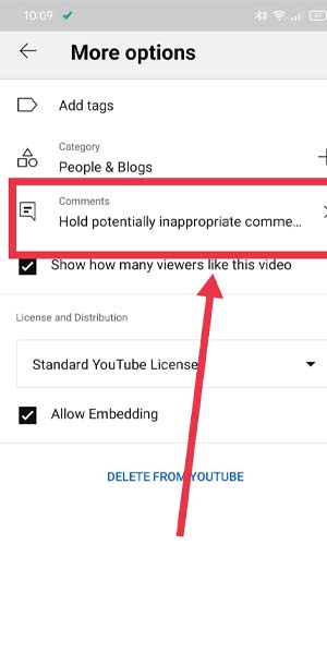 Image title Turn off disable comments on YouTube step 5