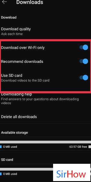 image title Turn off download on YouTube step 5