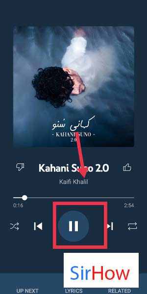 Image title turn off YouTube music on android step 3