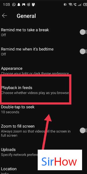 Image title turn off YouTube playing videos while scrolling step 5