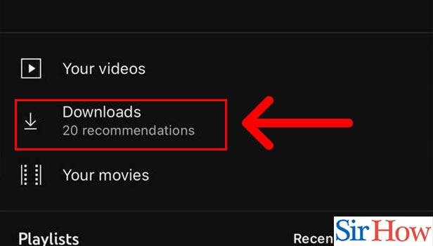 Image title Access Downloaded Videos on YouTube on iPhone Step 3