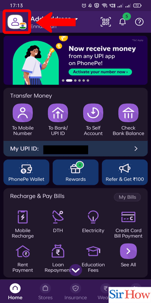 Image titled logout phonepe account step 2