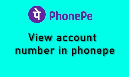 How to view account number in phonepe