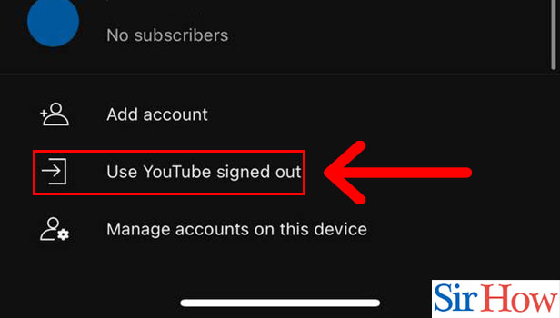 Image title Sign Out of YouTube on iPhone Step 4