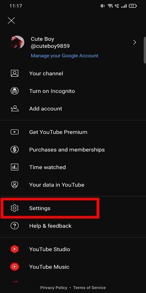 image title Turn off Restricted mode on YouTube Step 3