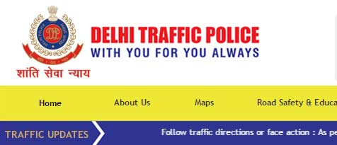 delhi traffic police website