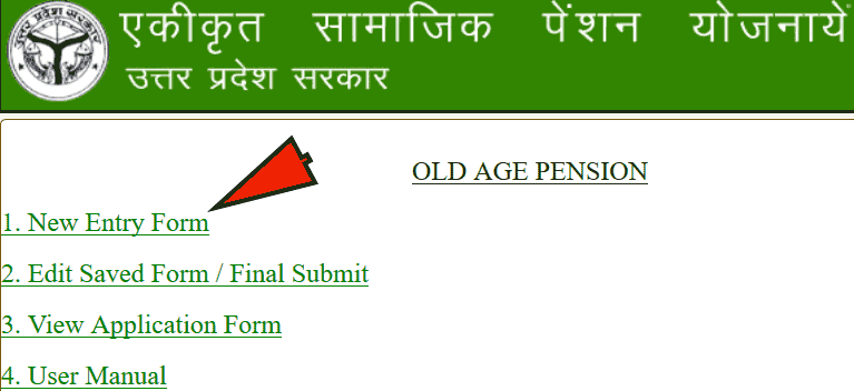 vridha pension online UP