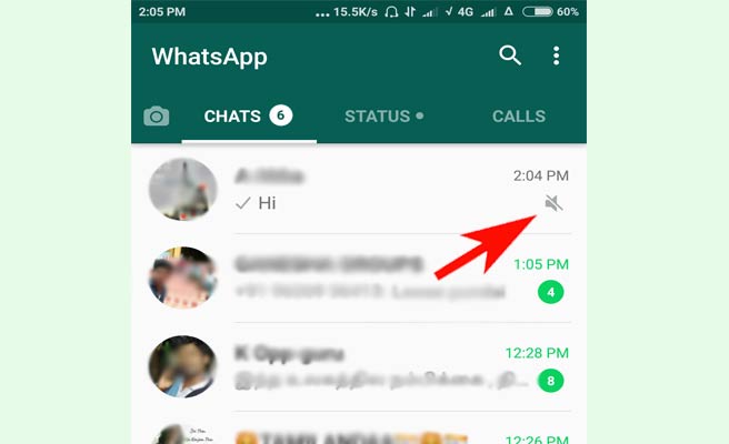 whatsapp mute