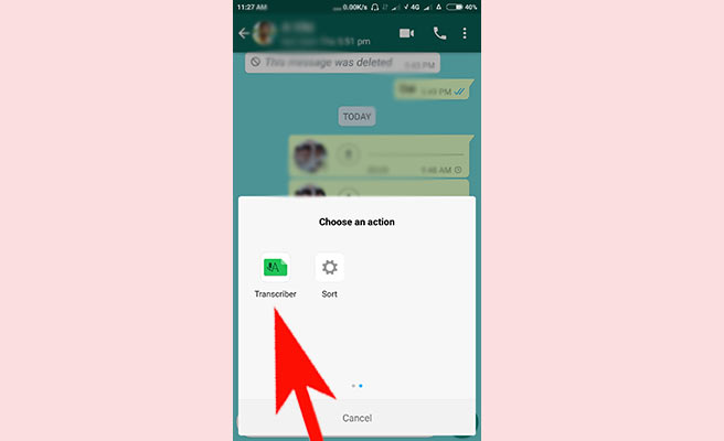 whatsapp voice to text